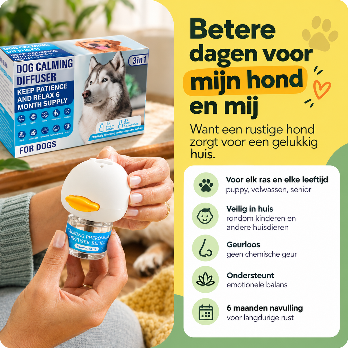 Kalmerende Diffuser Kit voor Honden