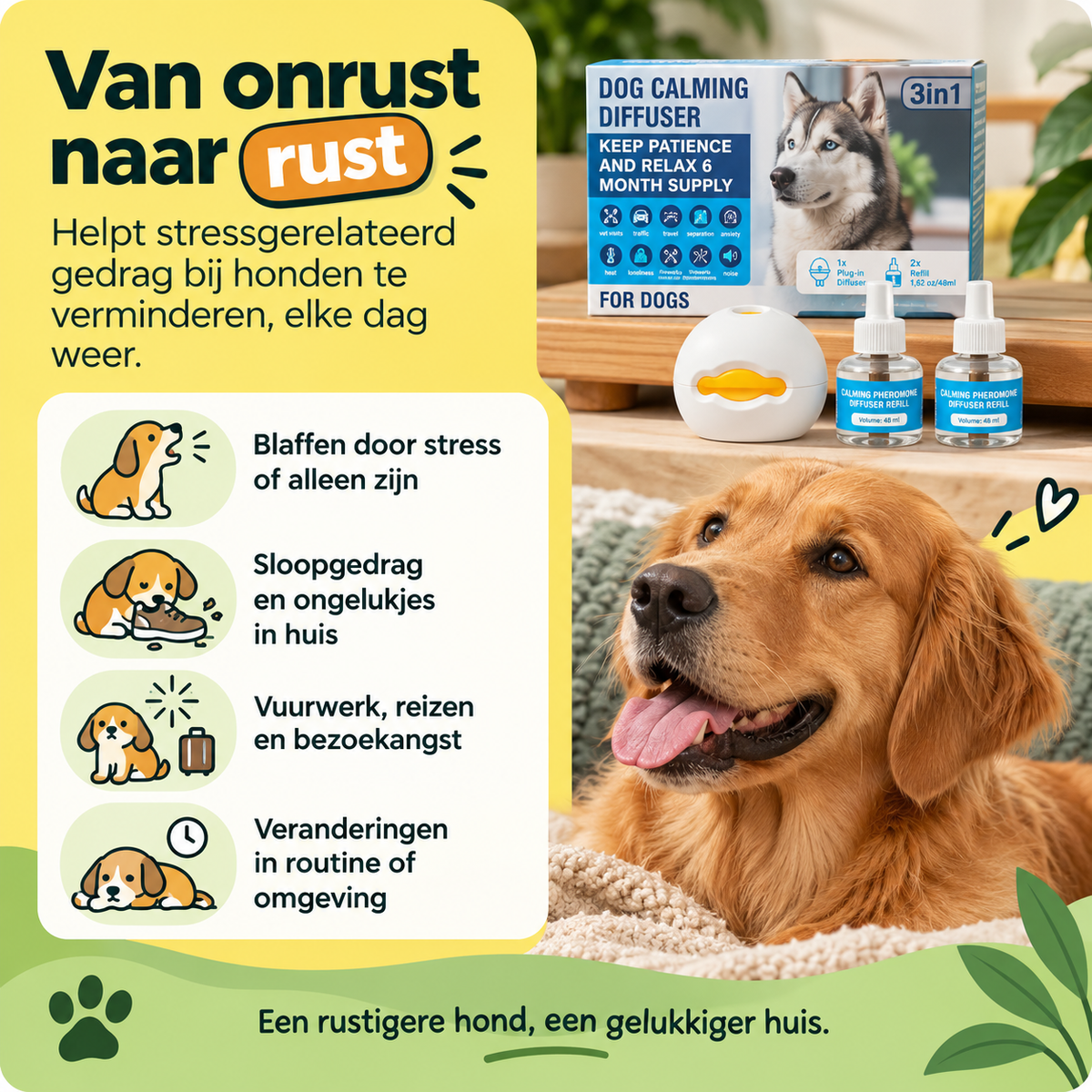 Kalmerende Diffuser Kit voor Honden